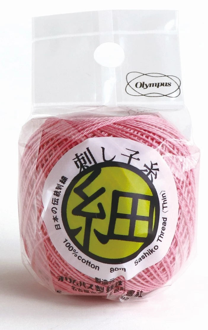 Sashiko Thread Fine Dusty Pink 80m