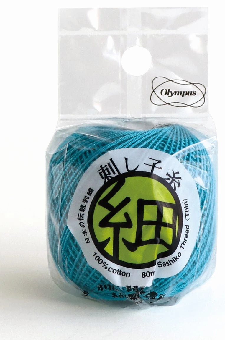 Sashiko Thread Fine Electric Blue 80m