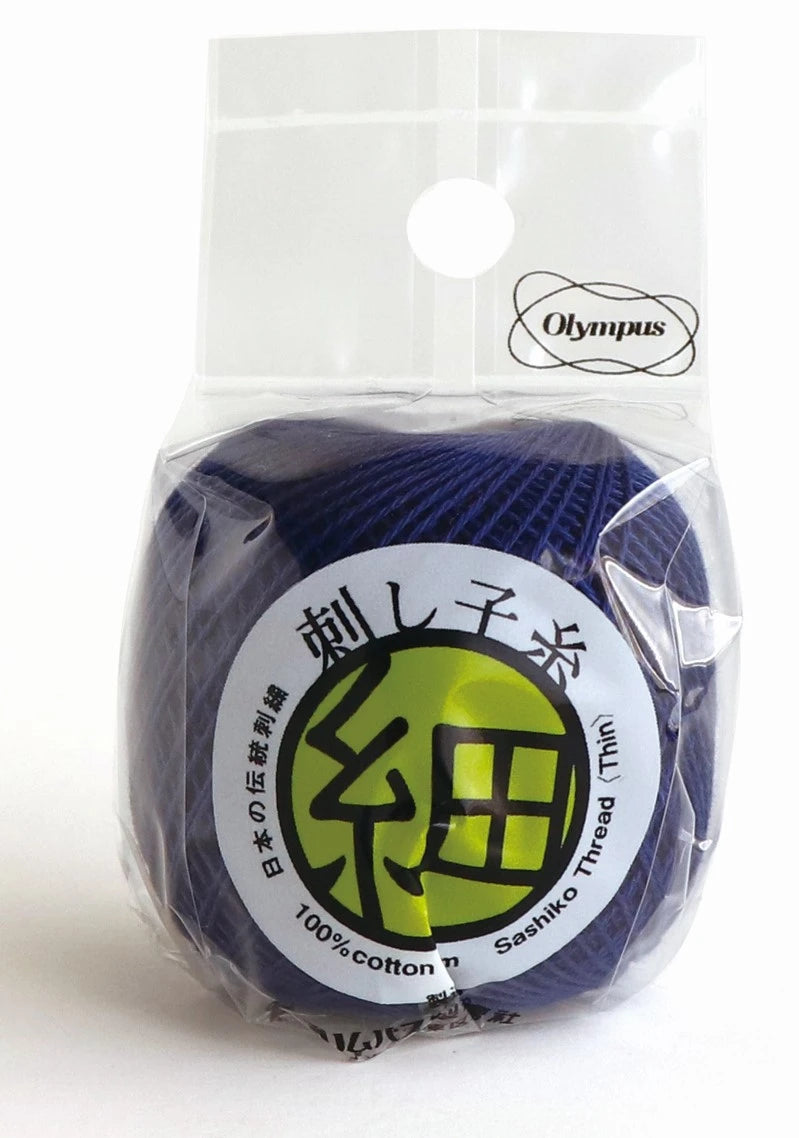 Sashiko Thread Fine Cobalt Blue 80m