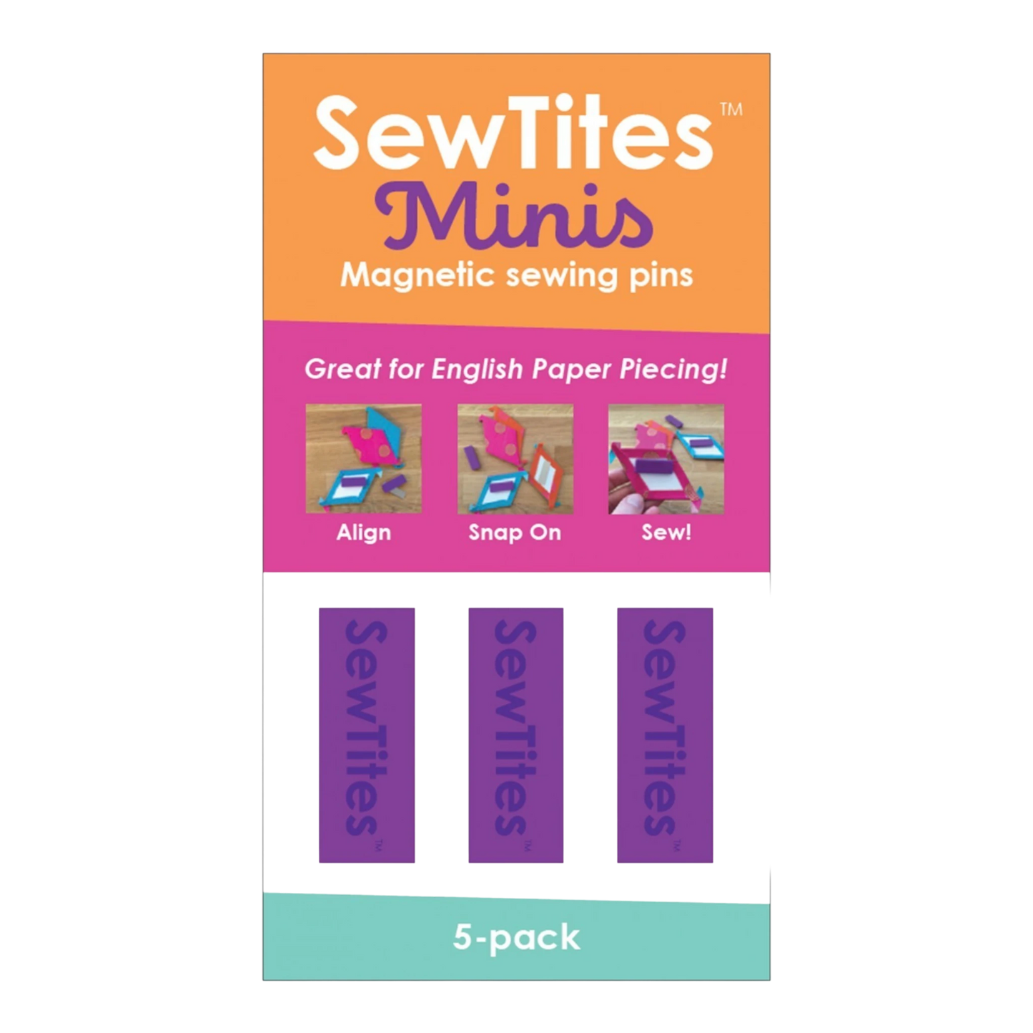 SewTites Magnetic Pin Minis 5pk , quilting and needlework