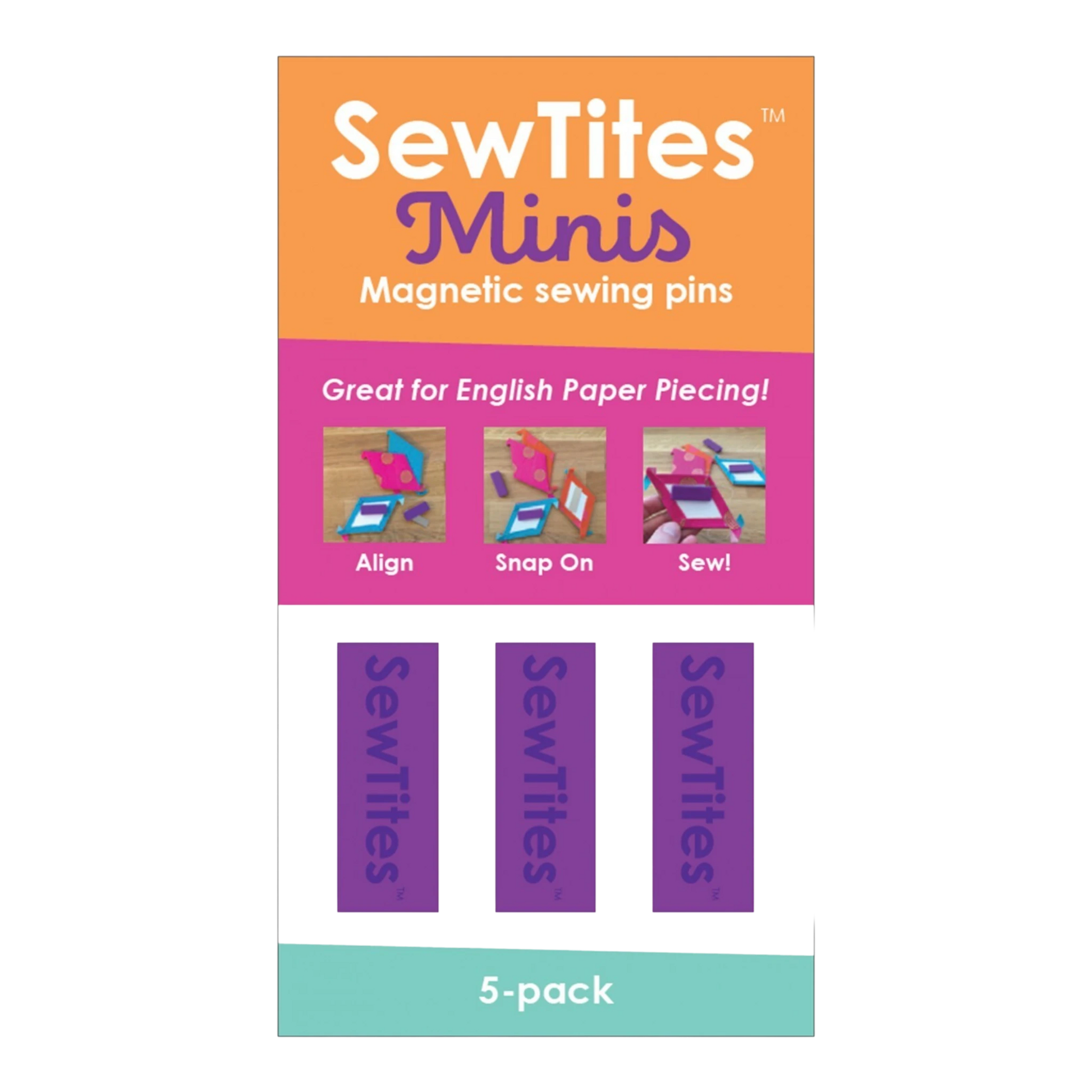 SewTites Magnetic Pin Minis 5pk , quilting and needlework