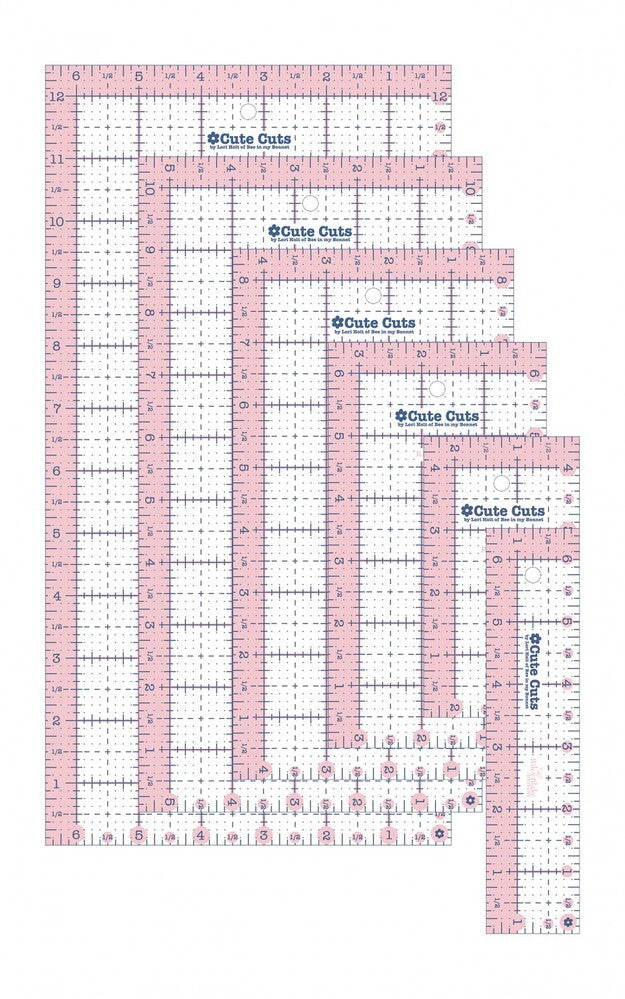Lori Holt Rectangular Ruler Pack for precise cutting, marking and patchwork
