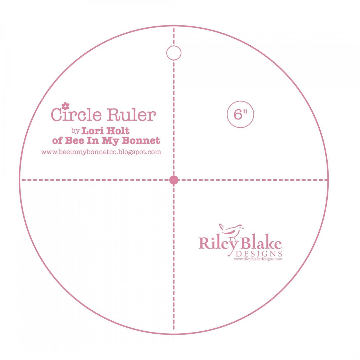 Lori Holt Circle Ruler - 152 mm for precise cutting, marking and patchwork