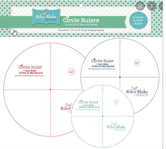 Lori Holt Circle Ruler Set 203 mm , 254 mm And 305 mm Sizes for precise cutting, marking and patchwork