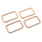 Rectangle Rings Nickel - 38 mm for bag making and sewing projects