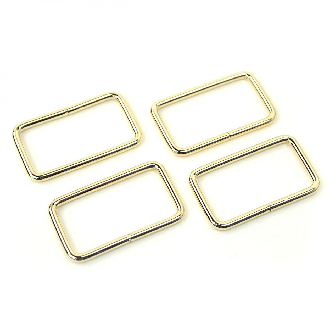 Rectangle Rings Nickel - 38 mm for bag making and sewing projects