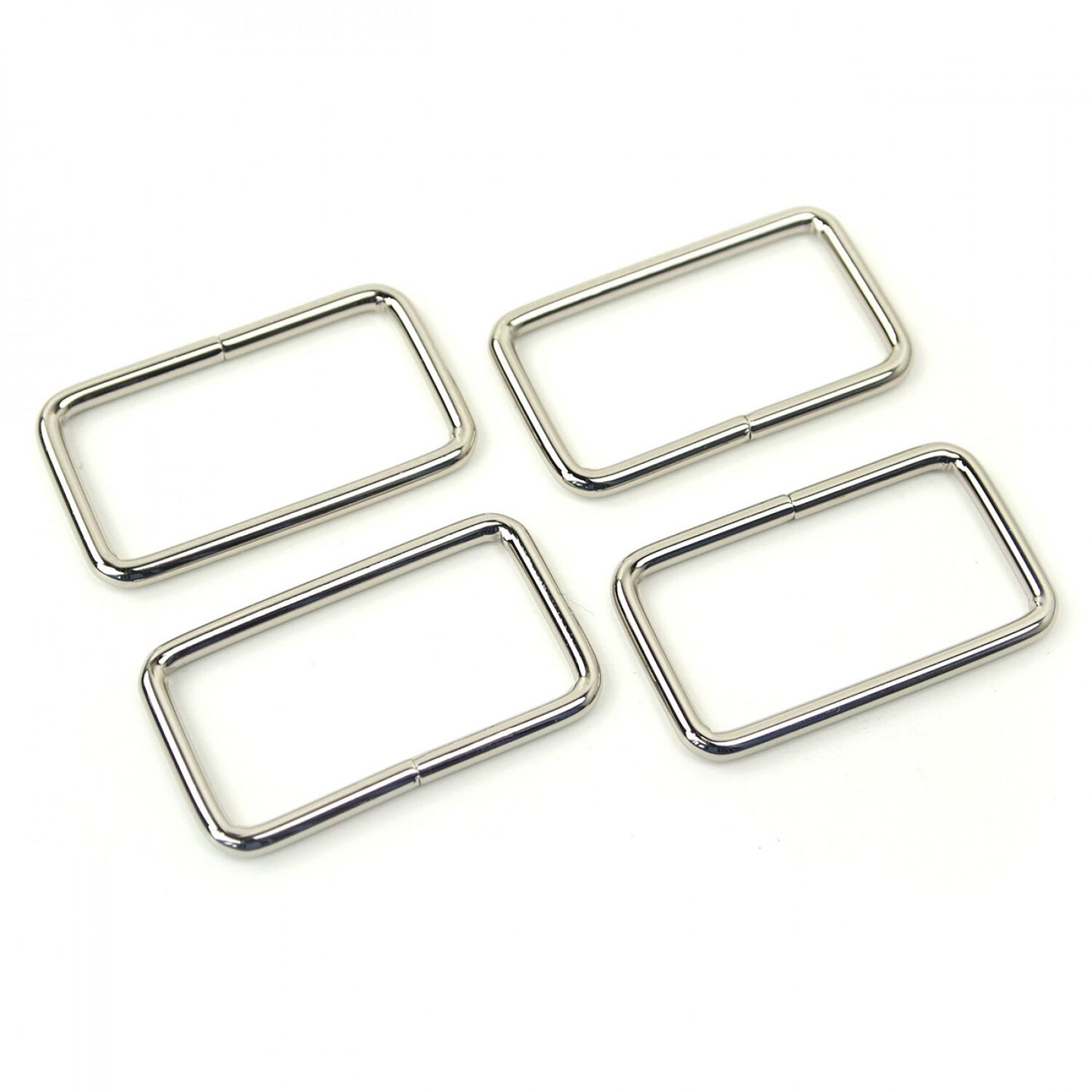 Rectangle Rings Nickel - 38 mm for bag making and sewing projects