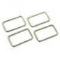Rectangle Rings Nickel - 38 mm for bag making and sewing projects