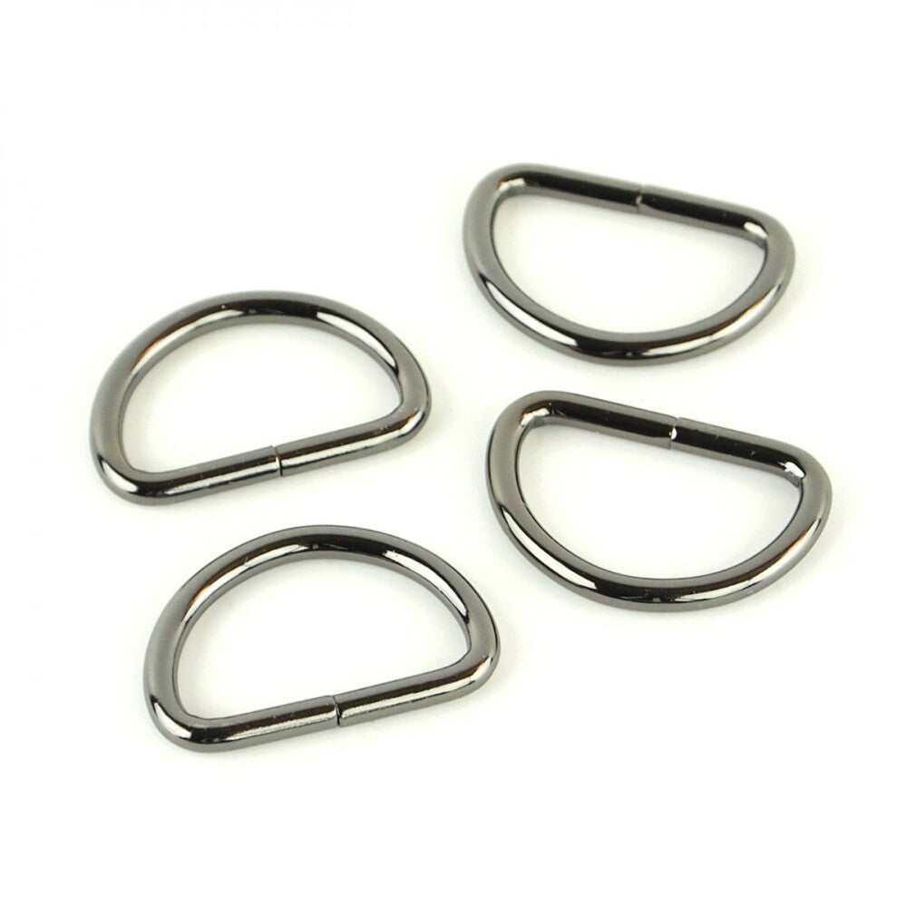 Four D-Rings - 25 mm for bag making and sewing projects