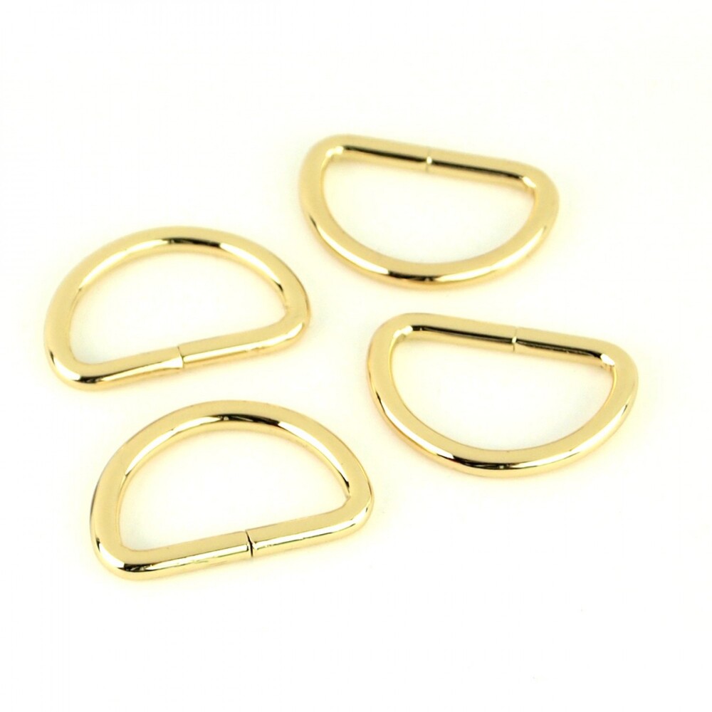 Four D-Rings - 25 mm for bag making and sewing projects