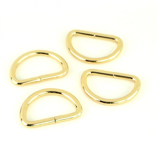 Four D-Rings - 25 mm for bag making and sewing projects