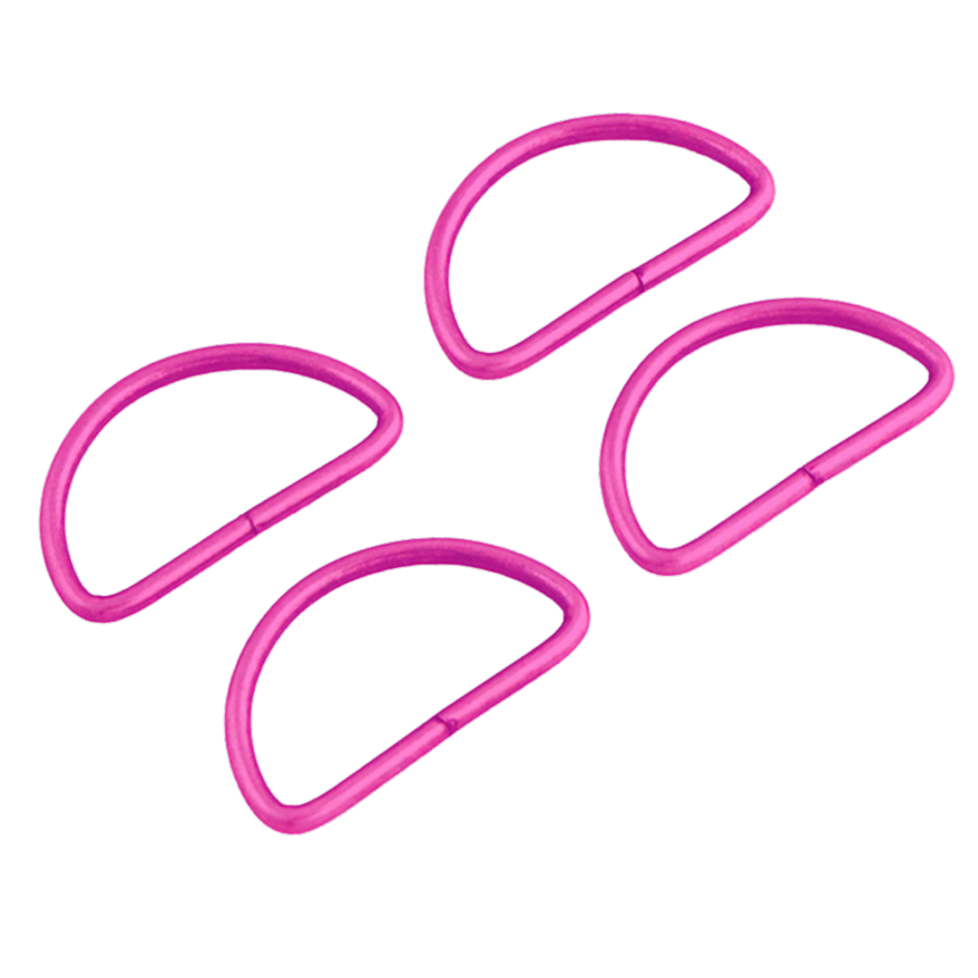 Four D-Rings 25 mm - Tula Pink Hardware for bag making and sewing projects