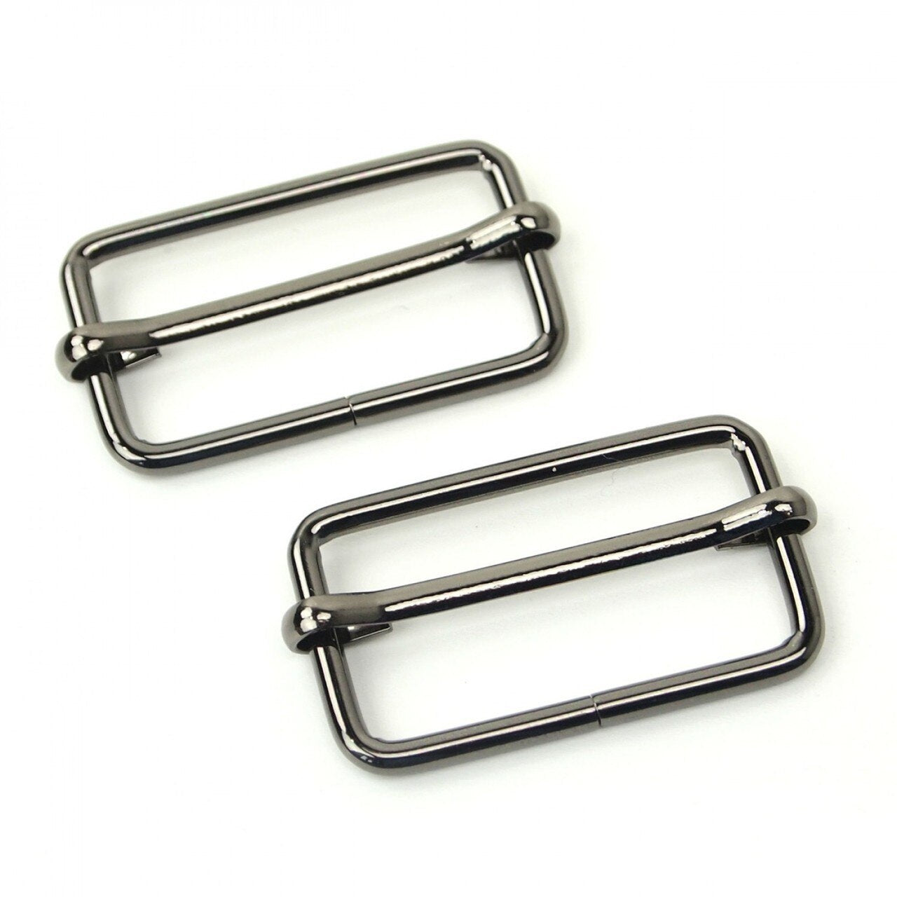 Slider Buckles Gunmetal - 38 mm for bag making and sewing projects