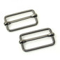 Slider Buckles Gunmetal - 38 mm for bag making and sewing projects