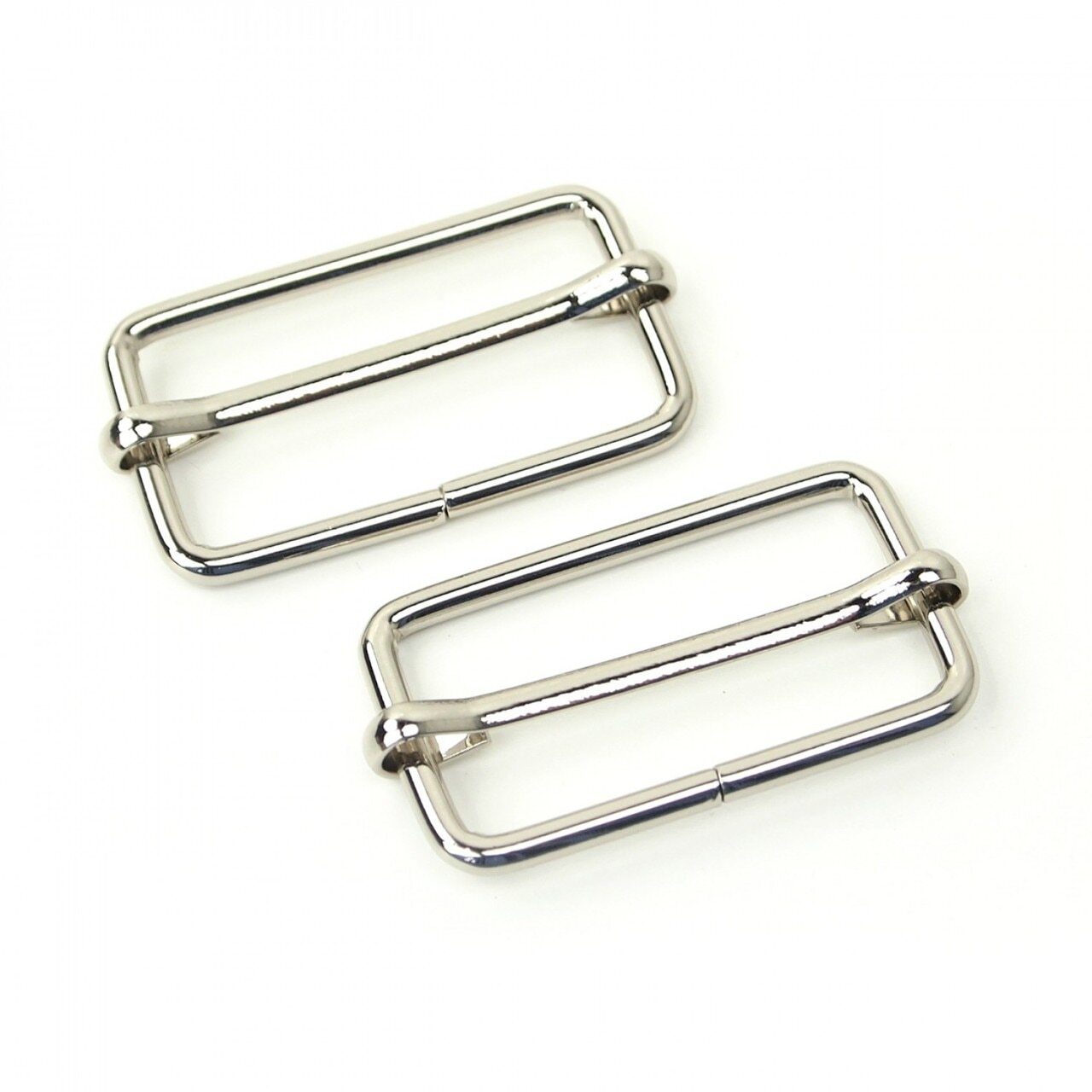 Slider Buckles Nickel 1½″ - 2-Pack | Sallie Tomato for bag making and sewing projects