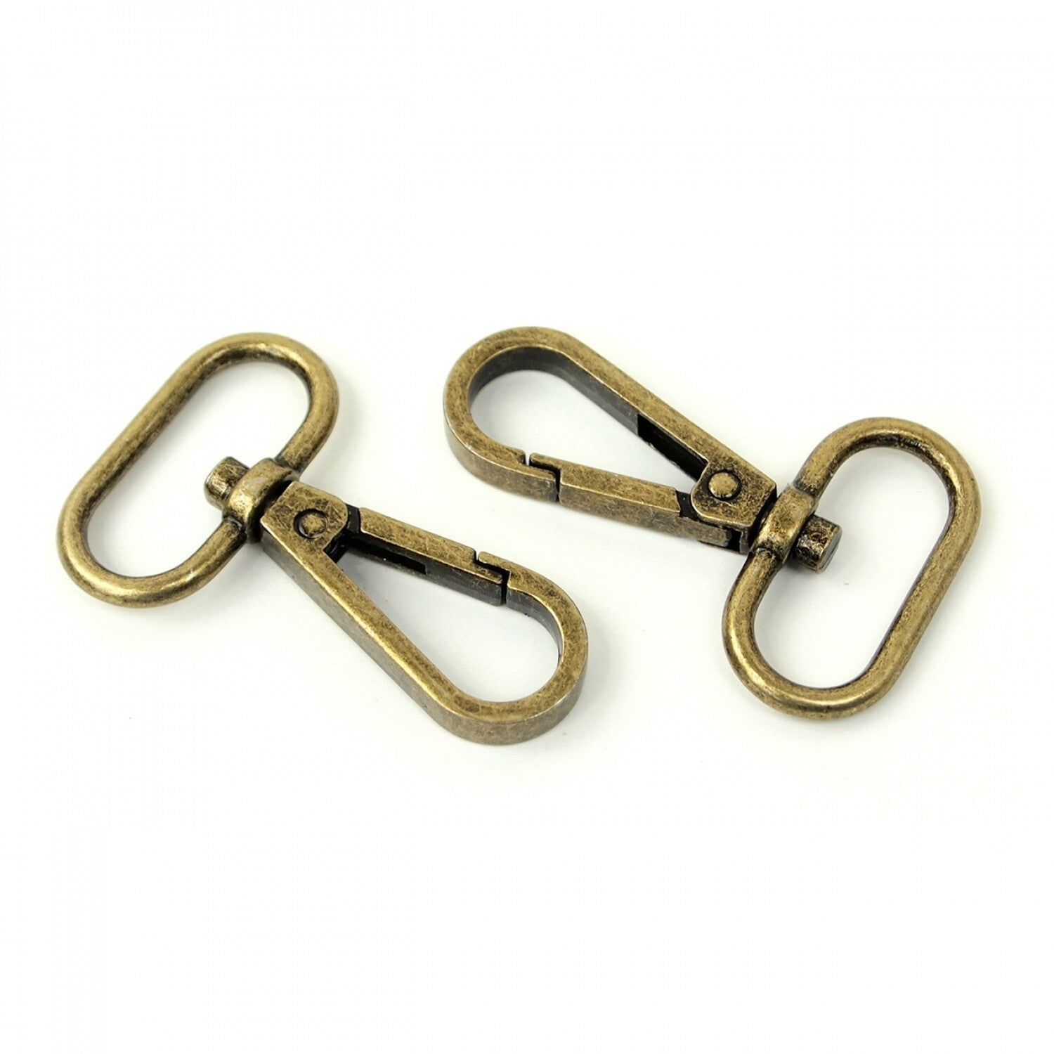 Two Swivel Hooks - 25 mm Antique for bag making and sewing projects