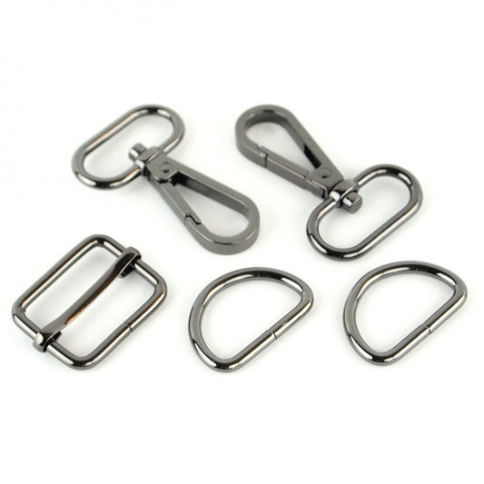 Basic Hardware Set - 25 mm for bag making and sewing projects