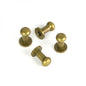 Four Tall Stud Buttons - Antique Gold by Sallie Tomato for garments, sewing and craft projects