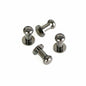 Four Tall Stud Buttons - Gunmetal by Sallie Tomato for garments, sewing and craft projects