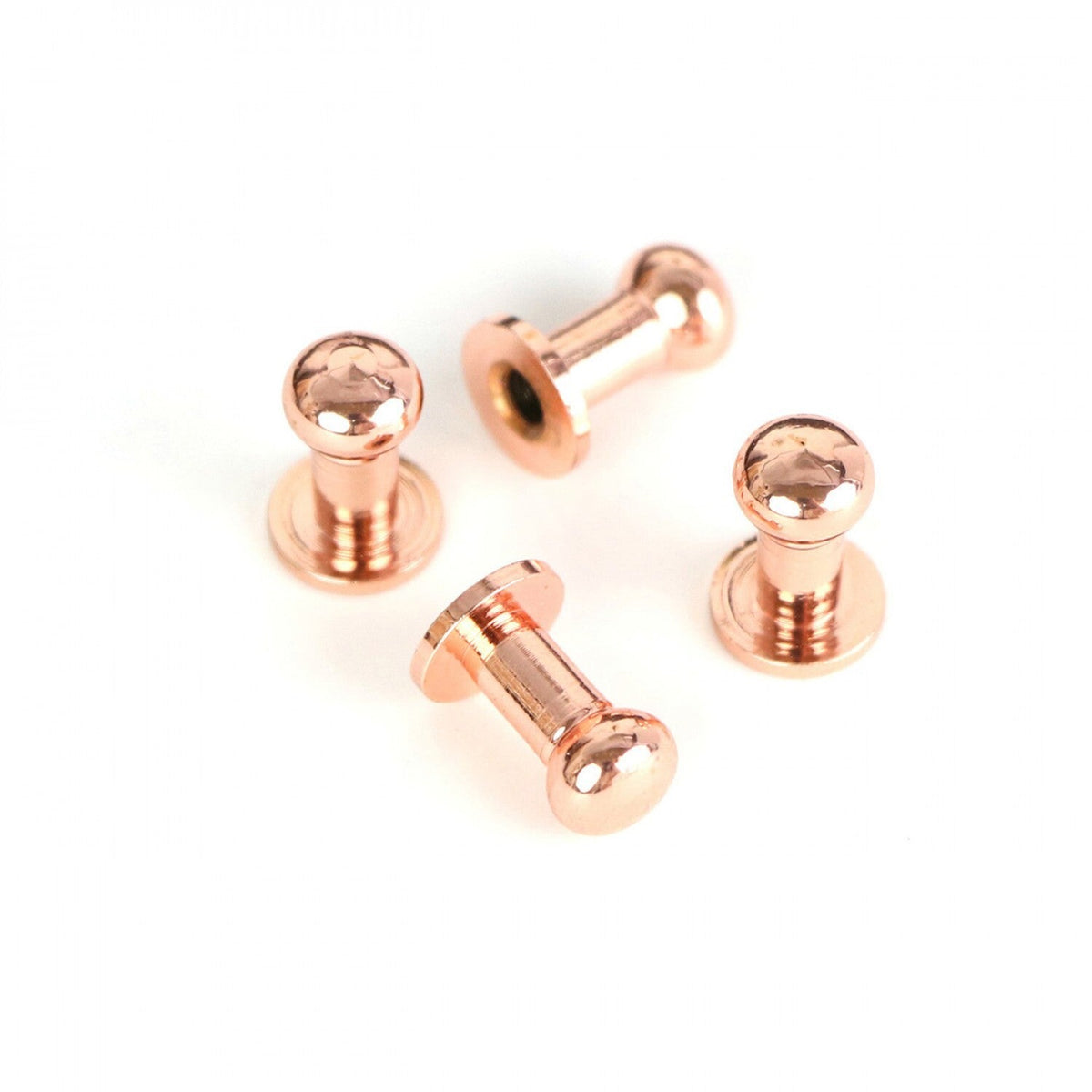 Sallie Tomato Tall Stud Buttons Rose Gold