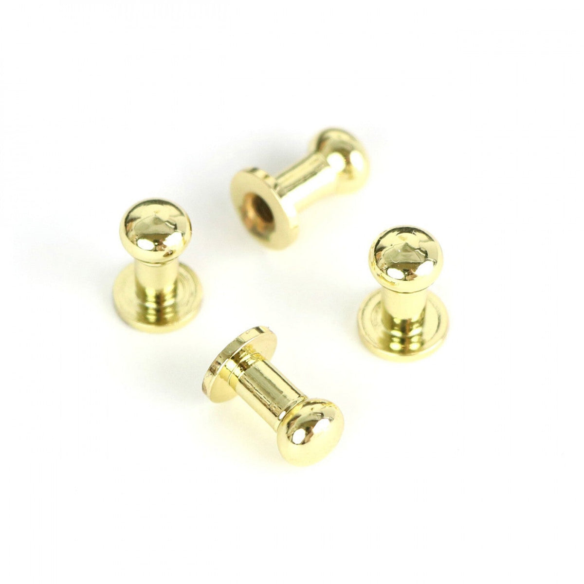 Sallie Tomato Tall Stud Buttons Gold