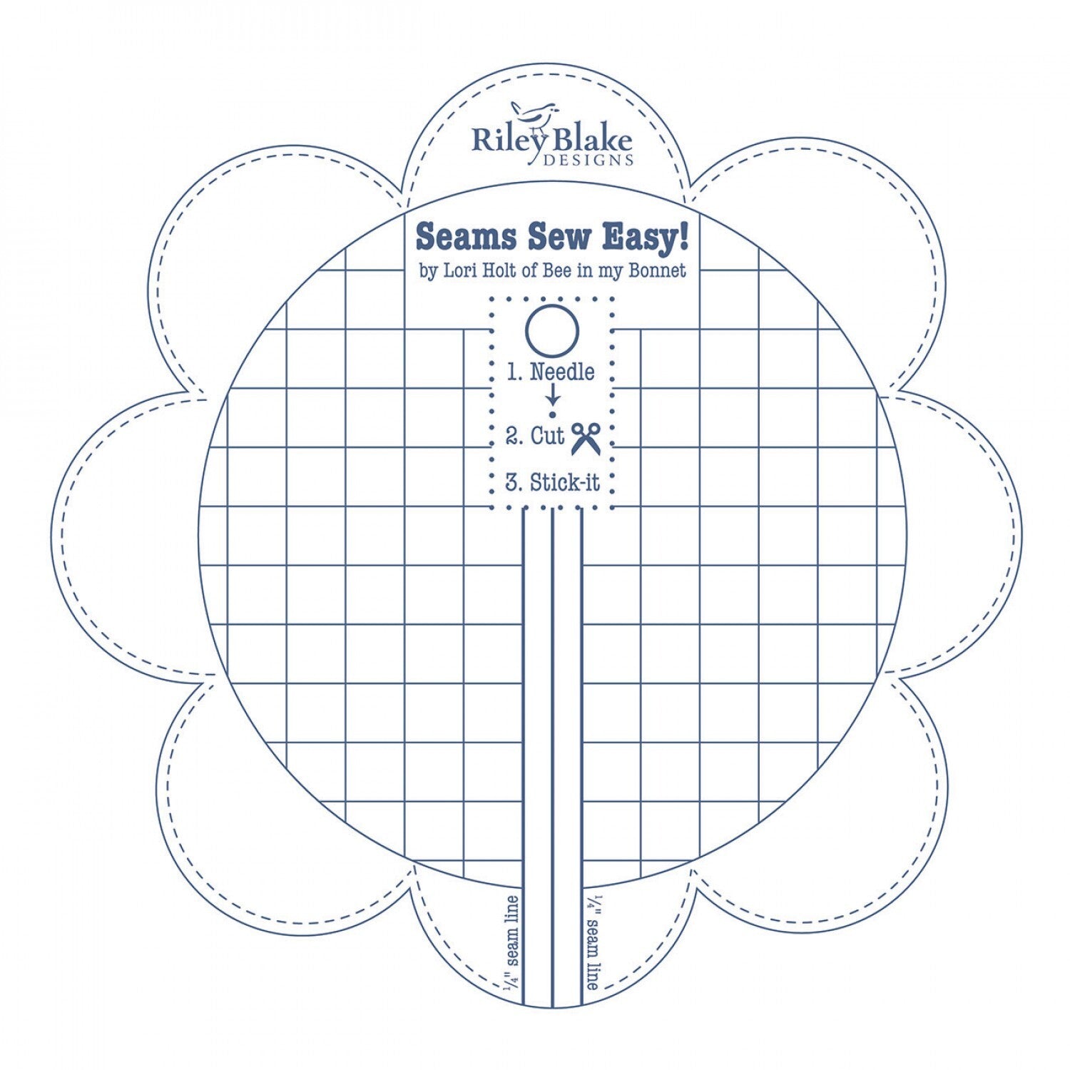 Lori Holt Seam Guide In Colour DENIM sewing and quilting product