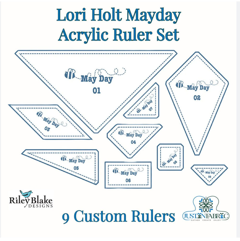 Lori Holt May Day Ruler Set for precise cutting, marking and patchwork