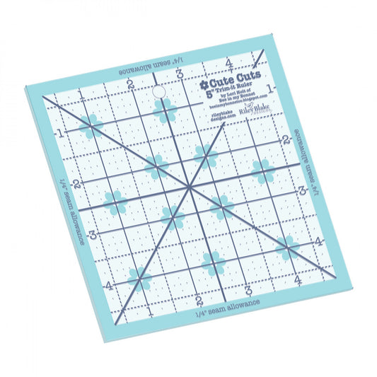 Lori Holt Cute Cuts Trim-it Ruler 127 mm SQUARE for precise cutting, marking and patchwork