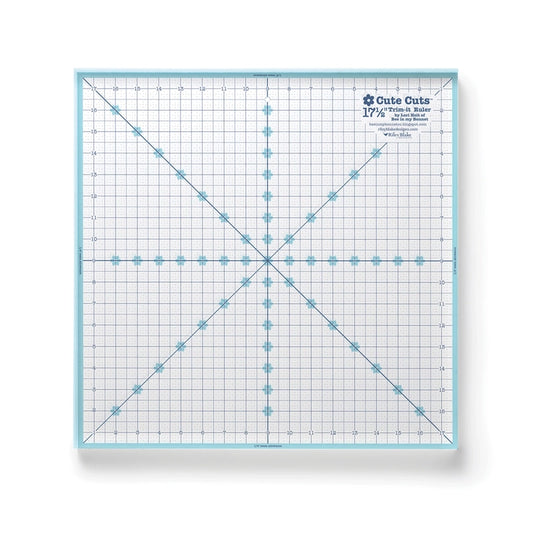 Lori Holt Cute Cuts Trim-It Ruler - 17½ in square for precise cutting, marking and patchwork