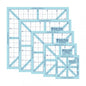 Lori Holt Trim-It Square Ruler Pack - 64 mm,89 mm,114 mm,140 mm,165 mm for precise cutting, marking and patchwork