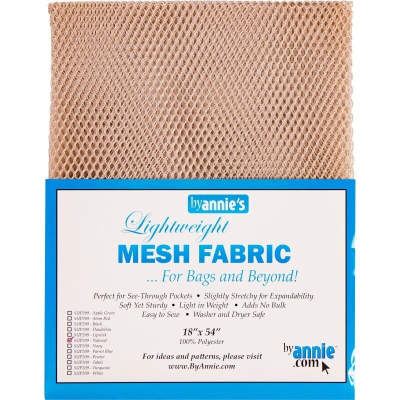 Mesh Fabric-Natural for bag making, sewing and creative projects