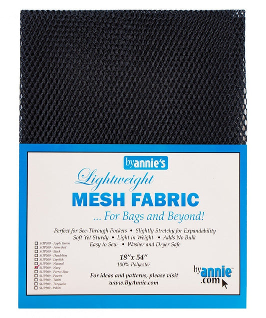 Mesh Fabric-Navy for bag making, sewing and creative projects