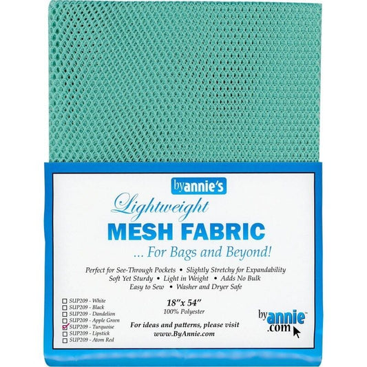 Mesh Fabric-Turquoise for bag making, sewing and creative projects