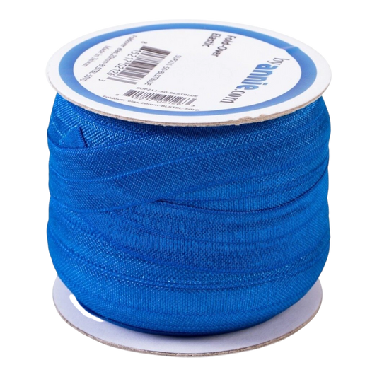 Fold Over Elastic - 19 mm Blastoff Blue for garments, sewing and bag making projects