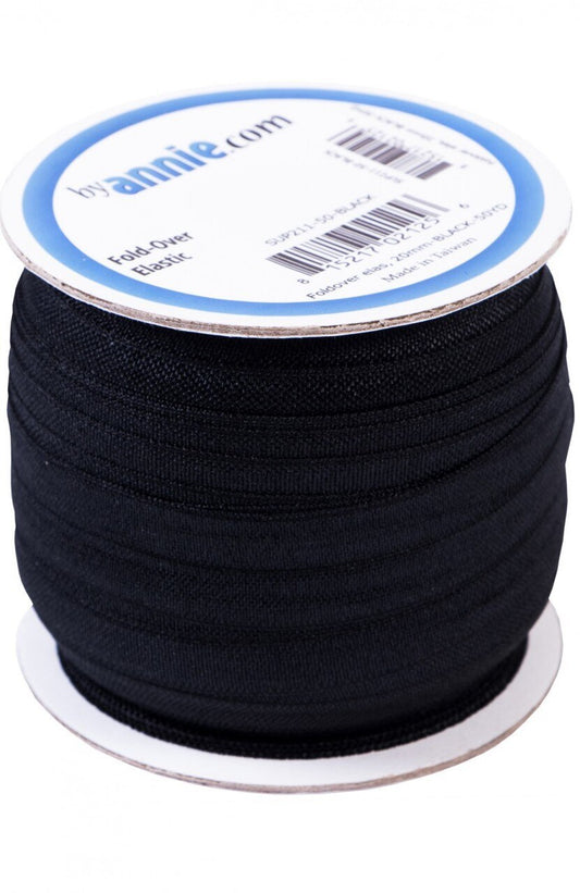 Fold Over Elastic - 19 mm for garments, sewing and bag making projects