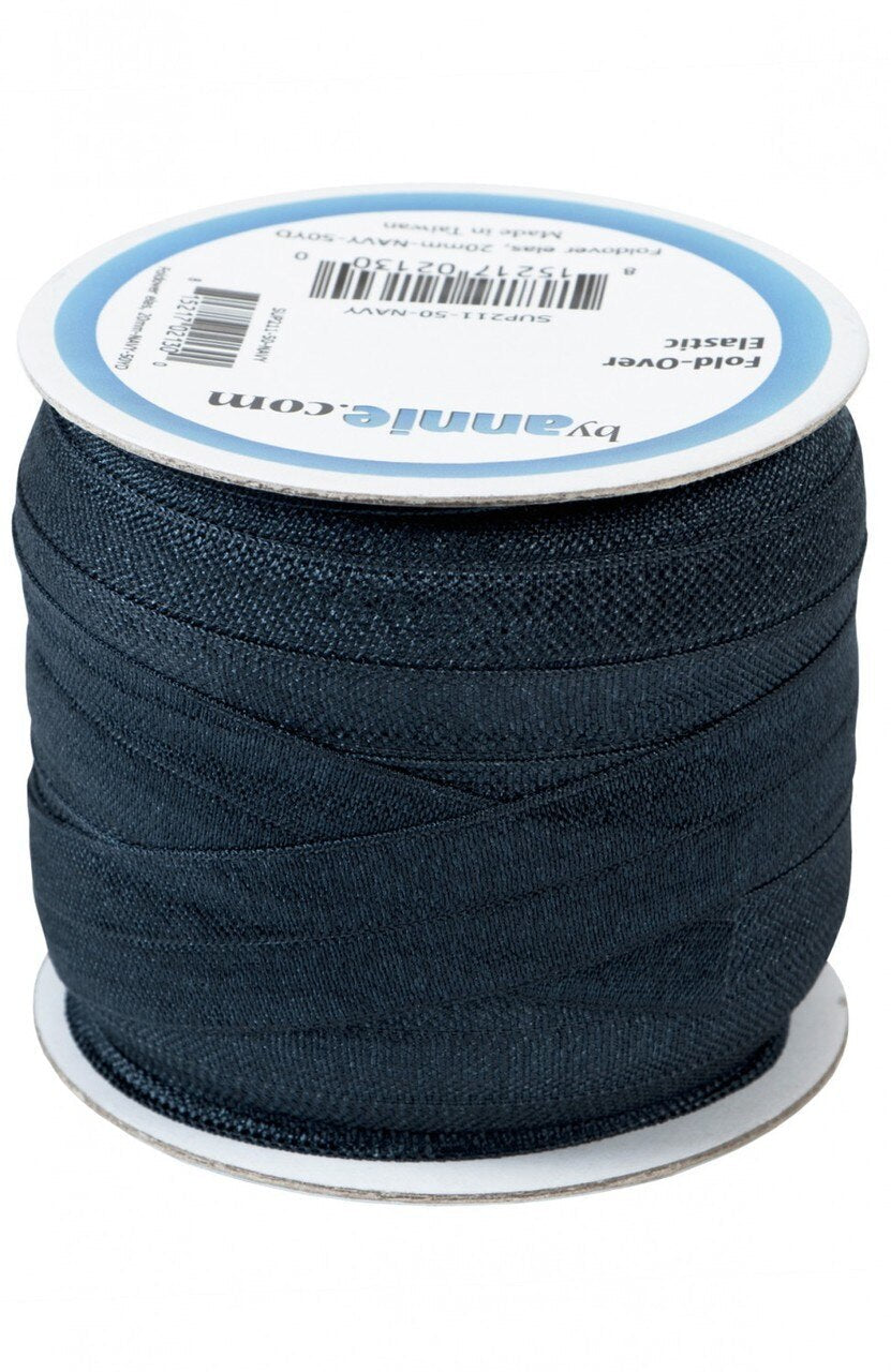 Fold Over Elastic - 19 mm for garments, sewing and bag making projects