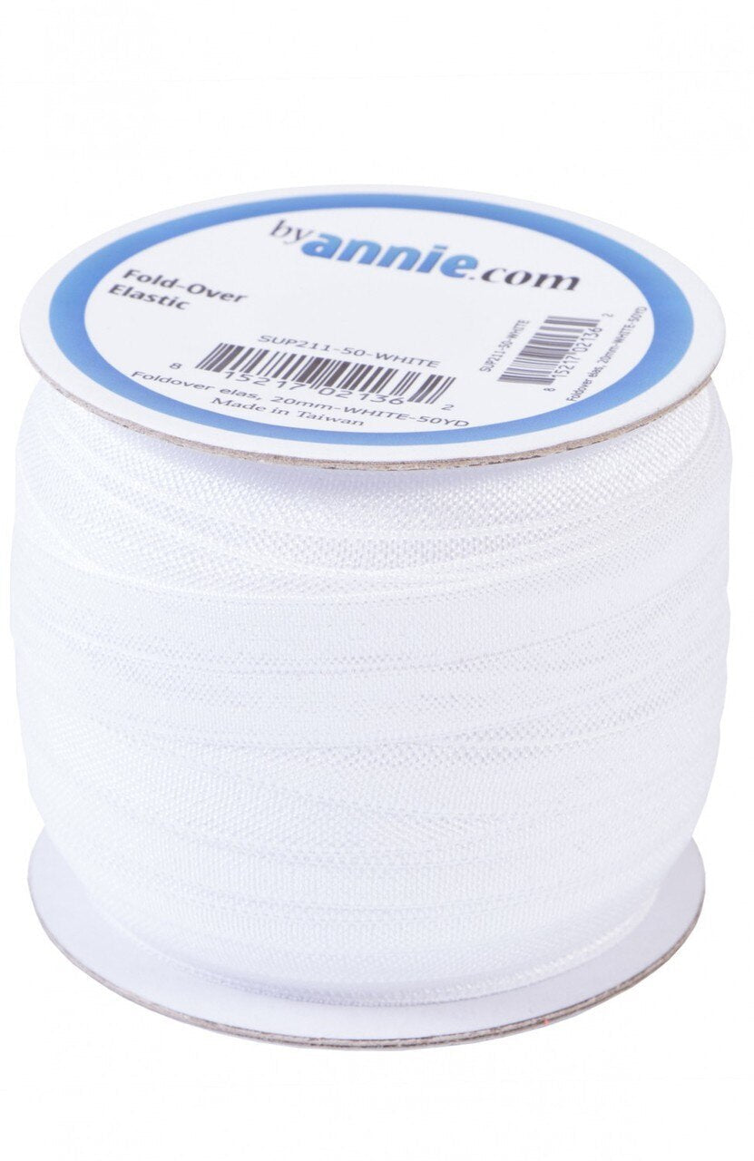 Fold Over Elastic - 19 mm for garments, sewing and bag making projects