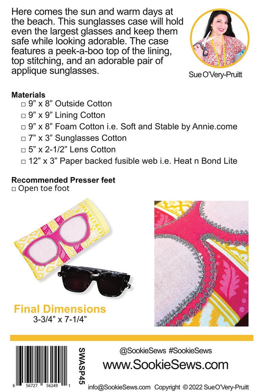 Made in the Shade Sunglasses Case Pattern , quilting and craft projects