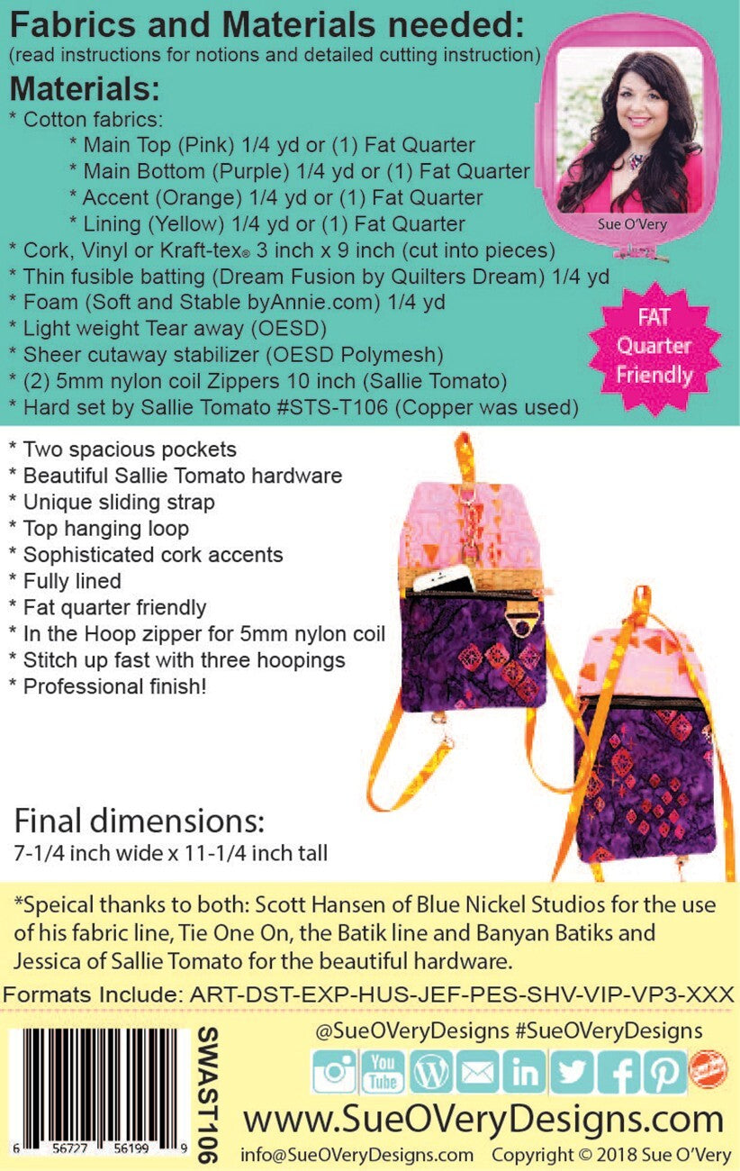 Brilliant Backpack In The Hoop for embroidery, stitching and needlework