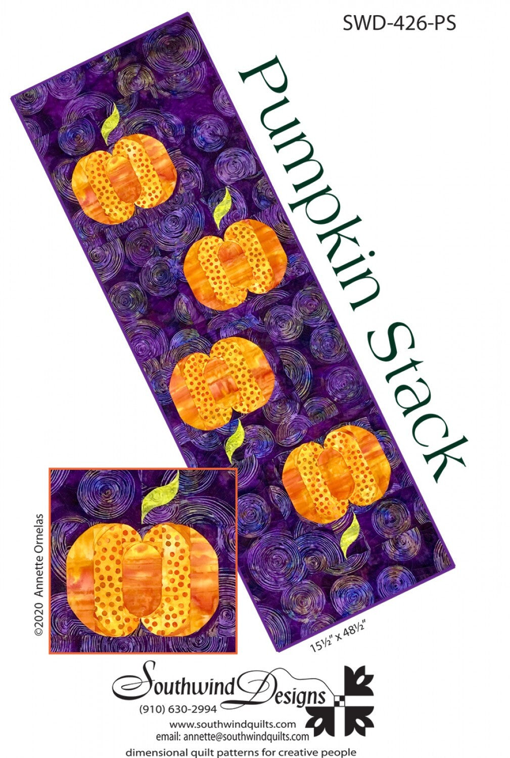 Pumpkin Applique Stack Pattern , quilting and craft projects