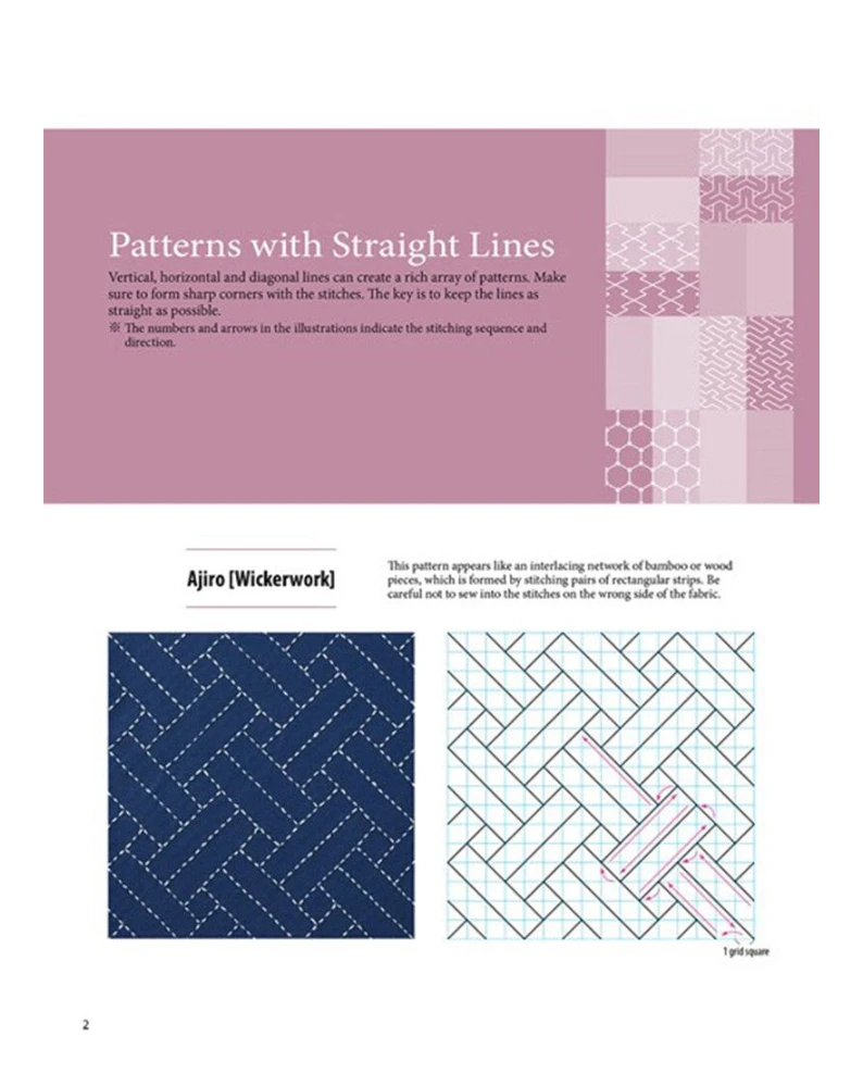 Essential Sashiko: A Dictionary of the 92 Most Popular Patterns Book , piecing and stitching