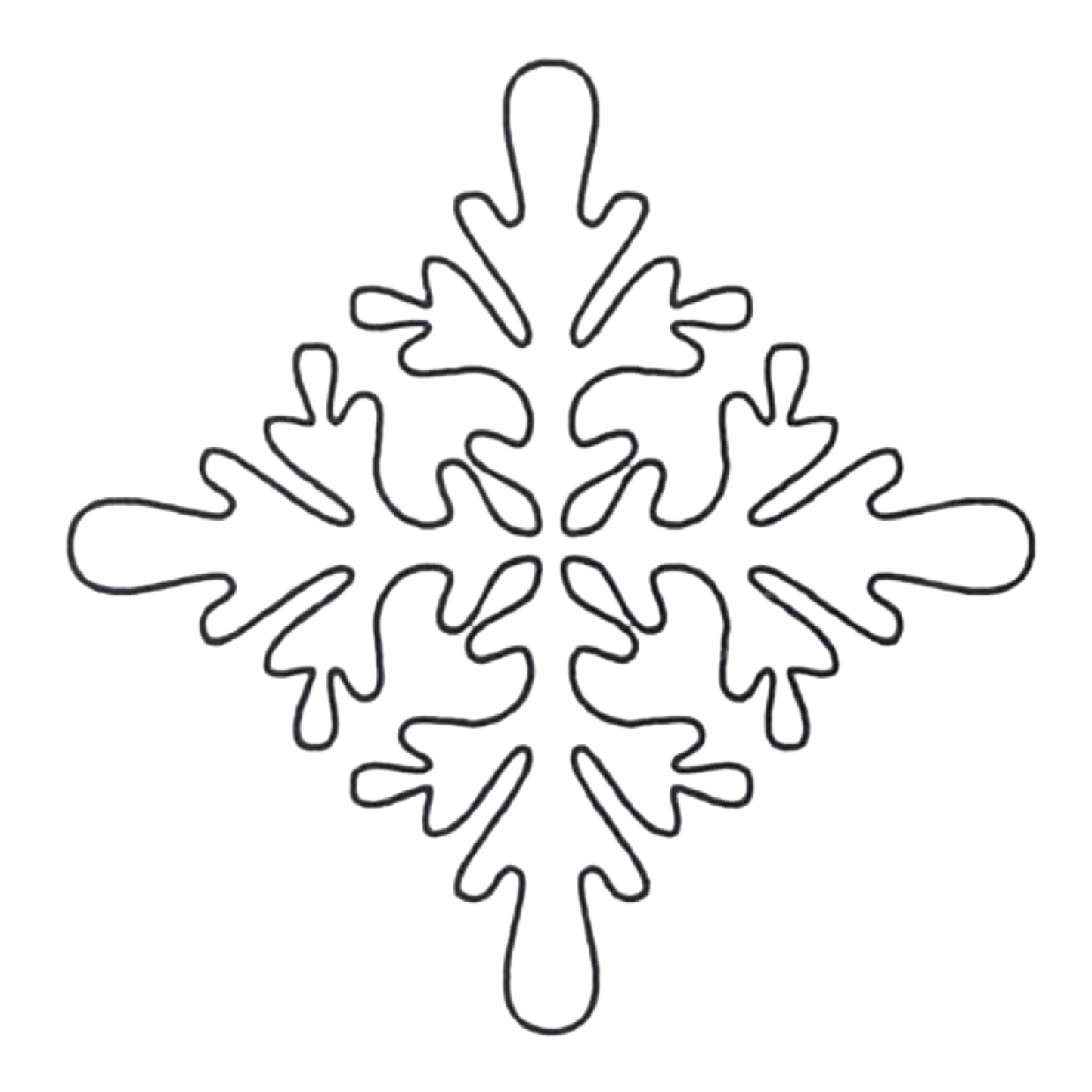 Quilt Stencil - Bur Oak 76 mm for precise cutting, marking and patchwork