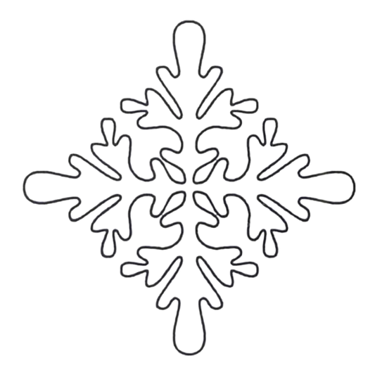 Quilt Stencil - Bur Oak 76 mm for precise cutting, marking and patchwork