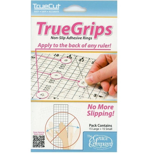 TrueGrips Ruler Grips for precise cutting, marking and patchwork