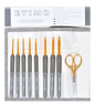 Etimo Crochet Hooks Set Gold - Silver Scissors , quilting and fabric cutting