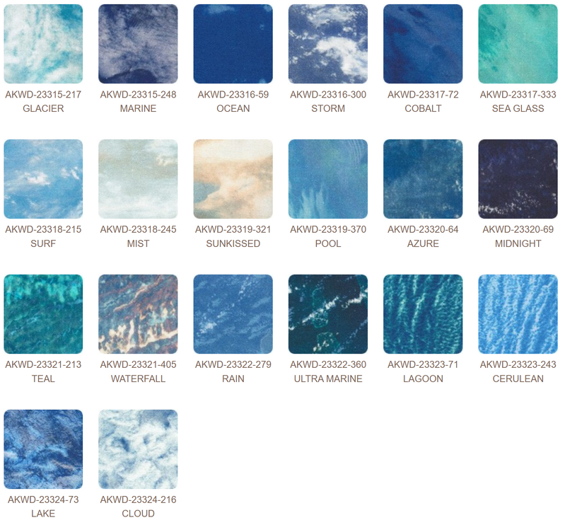 Earth's Views - Oceans 254 mm Squares - 42pc sewing and quilting product