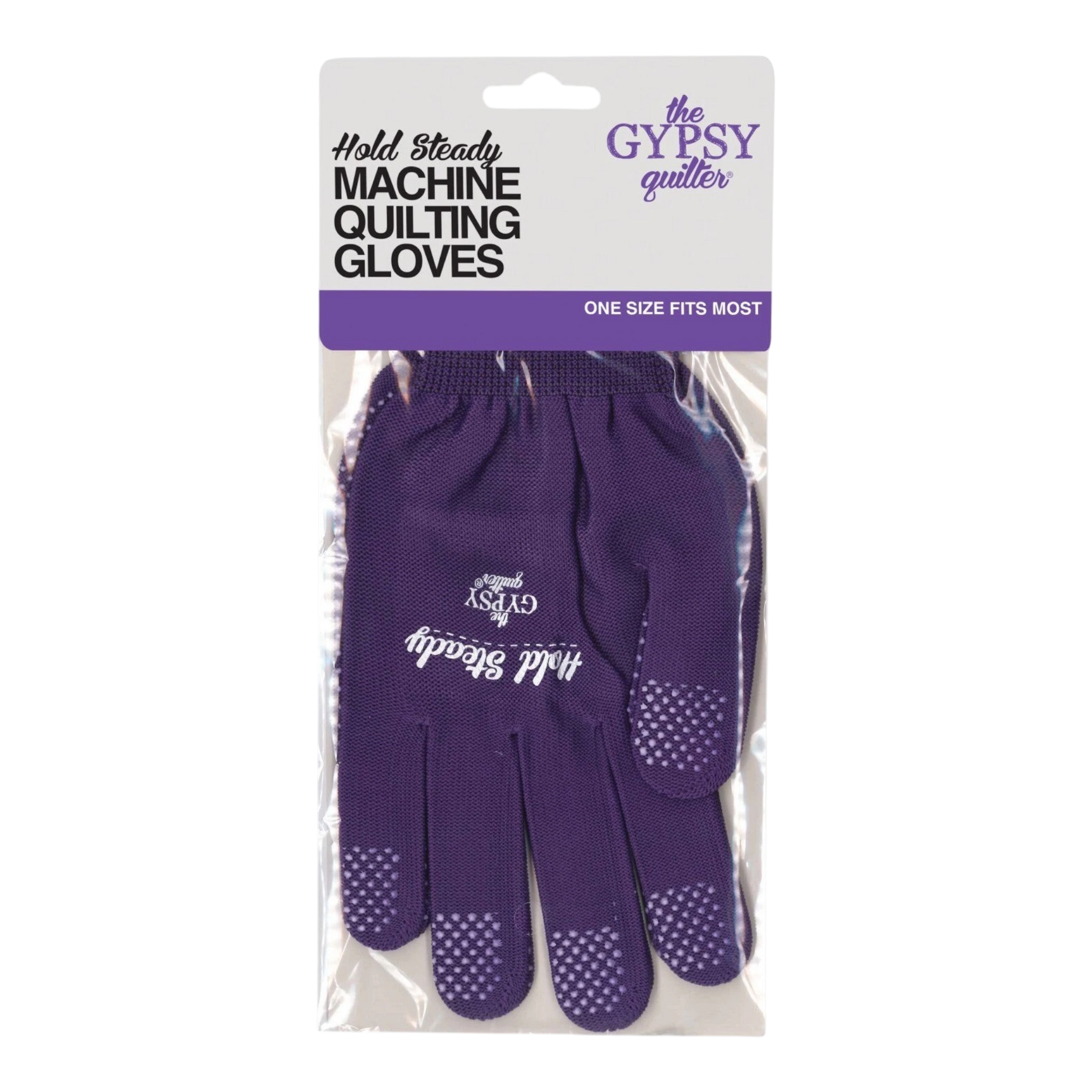 Gypsy Quilter Machine Quilting Gloves One Size for grip, control and free motion quilting