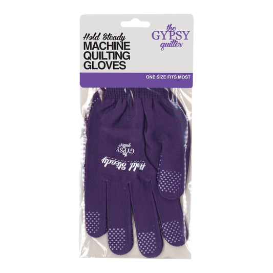 Gypsy Quilter Machine Quilting Gloves One Size for grip, control and free motion quilting