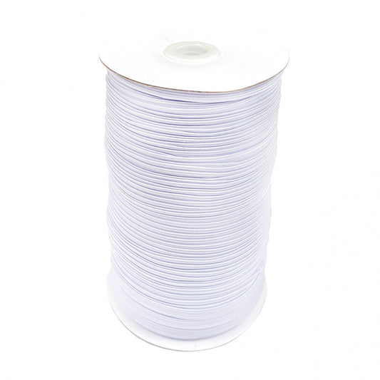 The Gypsy Quilter White Flat Elastic 6 mm wide for garments, sewing and bag making projects