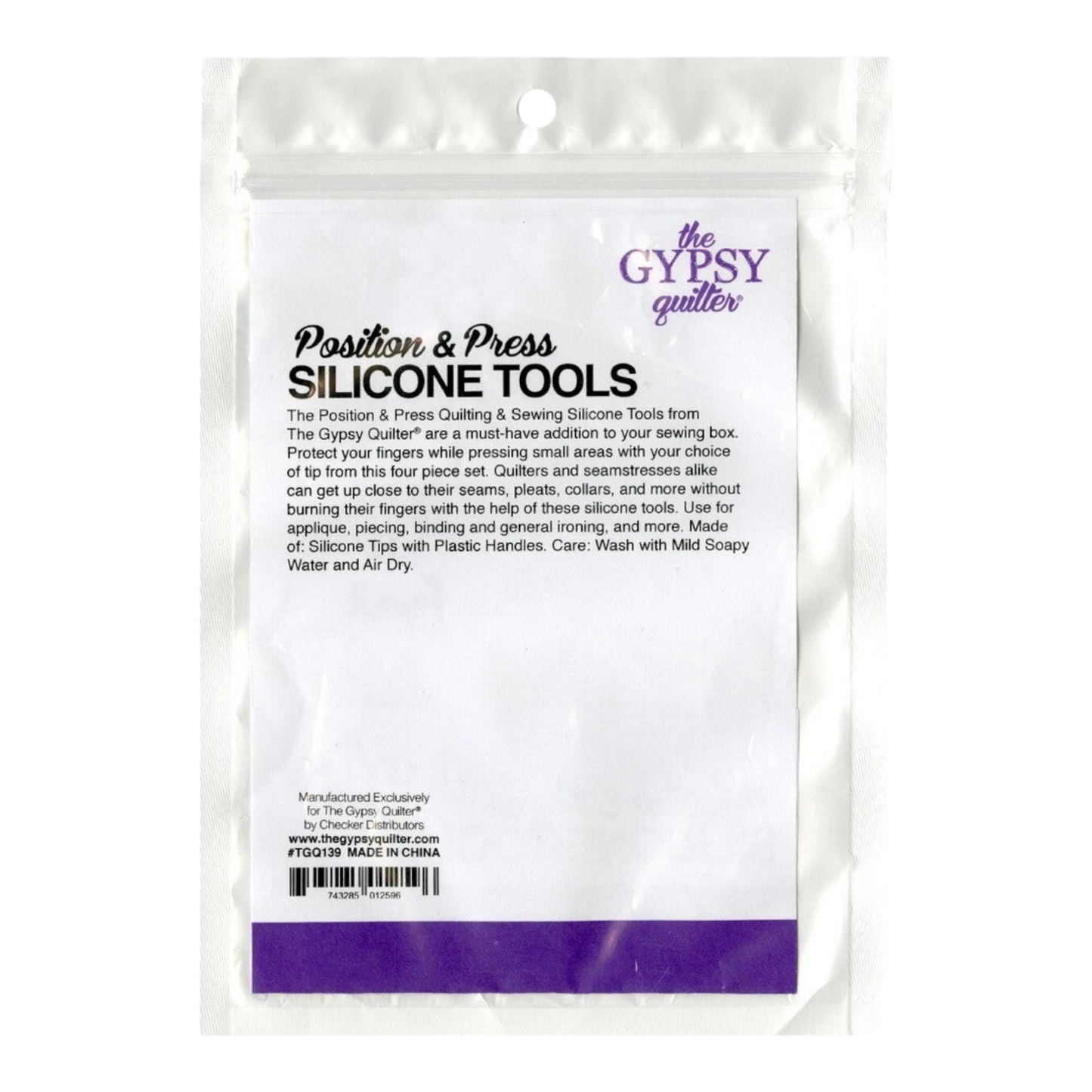 Position, Press, Quilting and Sewing Silicone Tools 4ct , crafting and sewing tasks